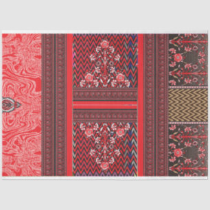 Papel De Seda uma pintura vermelha e preta com um coração vermel