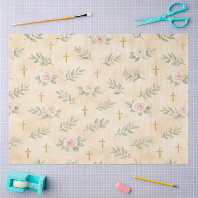 Papel De Seda Uma Primeira Comunhão Design #8 (Arte )