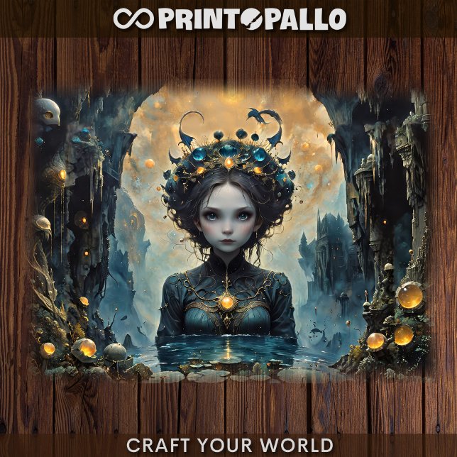 Papel De Seda Uma sereia num reino azul de fantasia (Criador carregado)