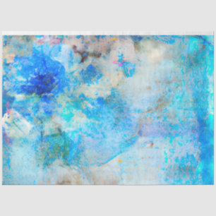 Papel De Seda Uma Série 9 de Design de Ephemera Azul Shabby Chic