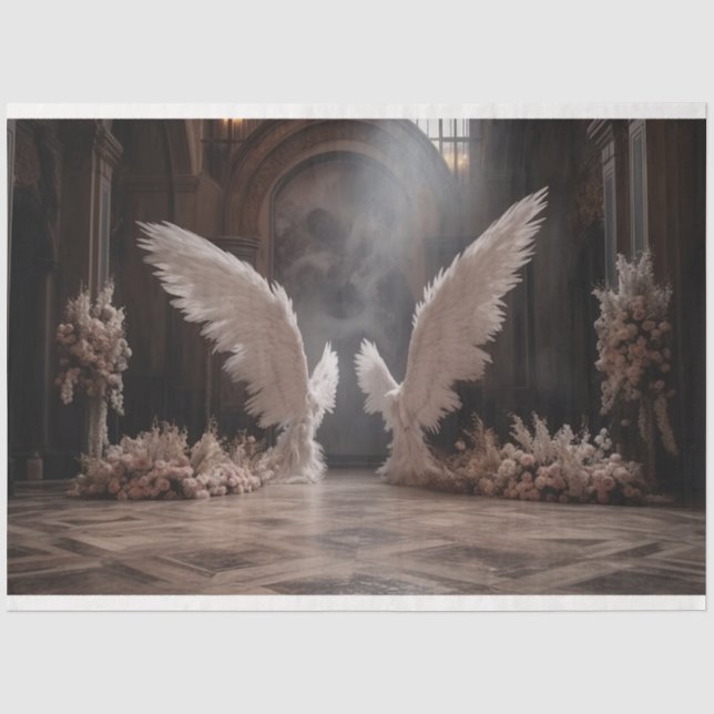 Papel De Seda Uma Série Anjo Branco Design 7 (Frente )