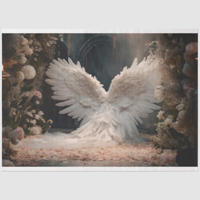 Papel De Seda Uma Série de Anjo Branco Design 10 (Frente )