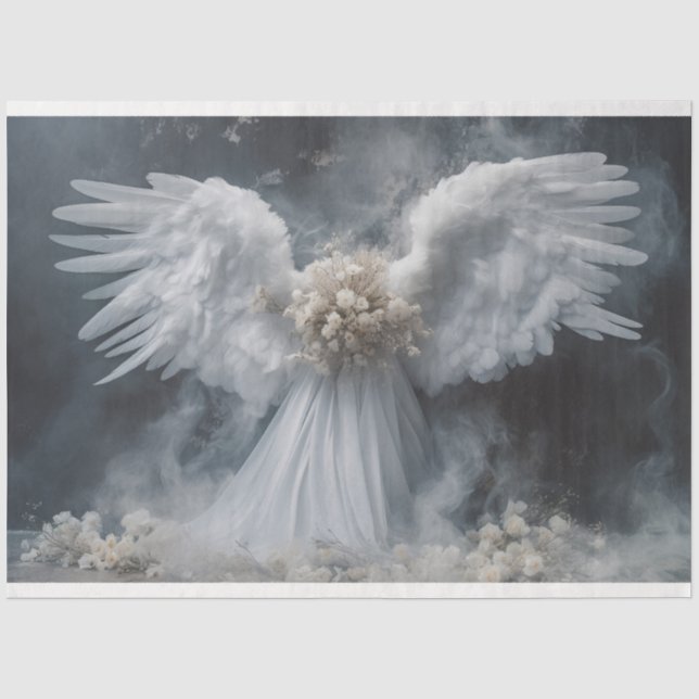Papel De Seda Uma Série de Anjo Branco Design 4 (Frente )