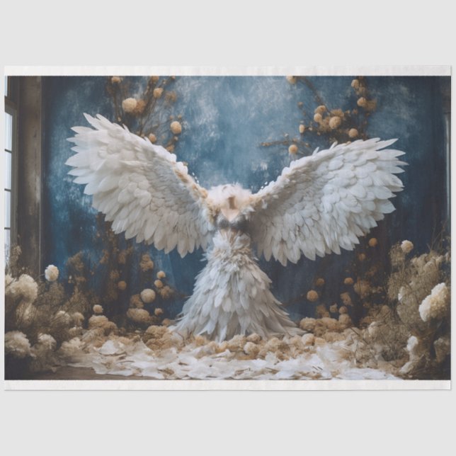 Papel De Seda Uma Série de Anjo Branco Design 6 (Frente )