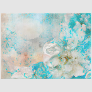 Papel De Seda Uma Série de Design de Ephemera Azul Shabby Chic 1