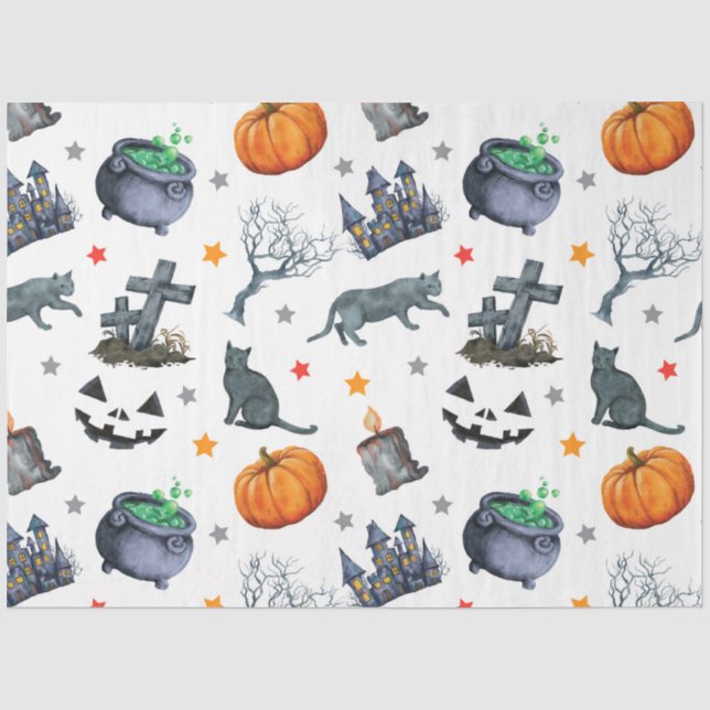 Papel De Seda Uma Série de Design de Halloween 1 (Frente )
