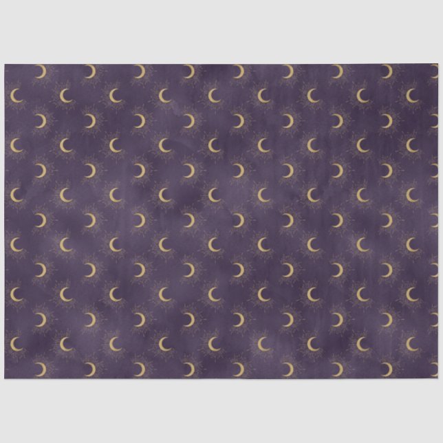 Papel De Seda Uma Série de Design de Noite Estrelada Roxa 15 (Frente )