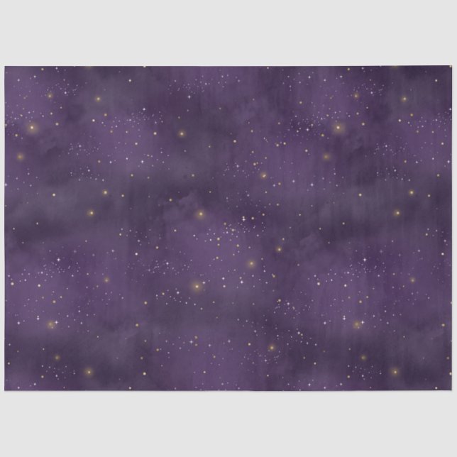 Papel De Seda Uma Série de Design de Noite Estrelada Roxa 2 (Frente )
