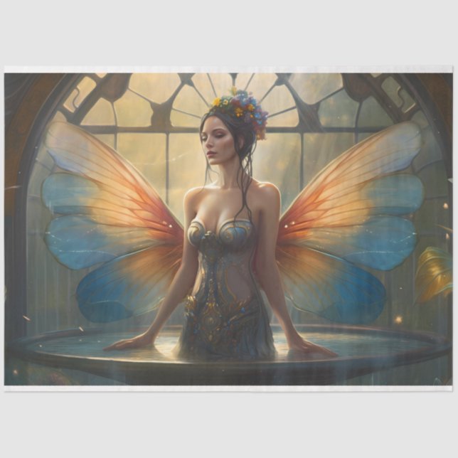 Papel De Seda Uma série de fadas místicas Design 3 (Frente )