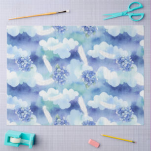 Papel De Seda Uma Série de Páscoa Azul e Rosa Design #4