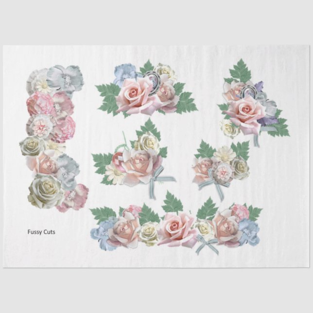 Papel De Seda Uma Série de Shabby Chic Design 25 (Frente )