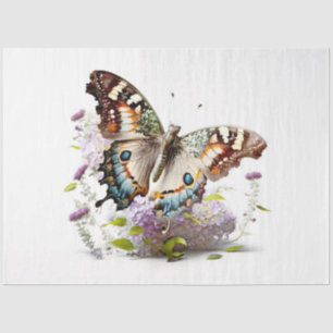 Papel De Seda Uma Série Floral de Borboletas Design 2