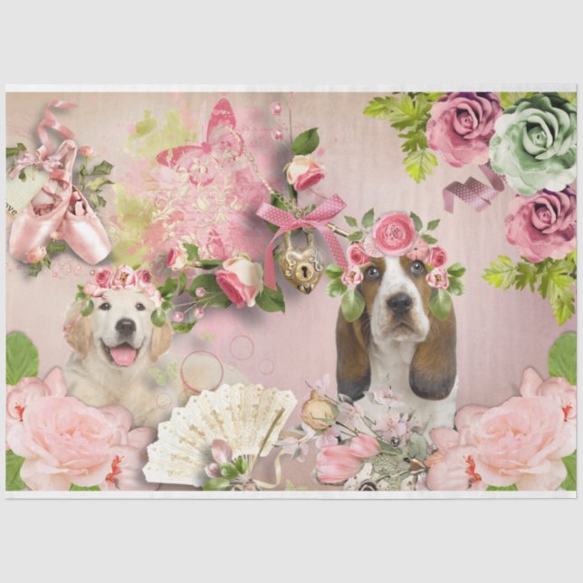 Papel De Seda Uma Série Shabby Chic Design 14 (Frente )