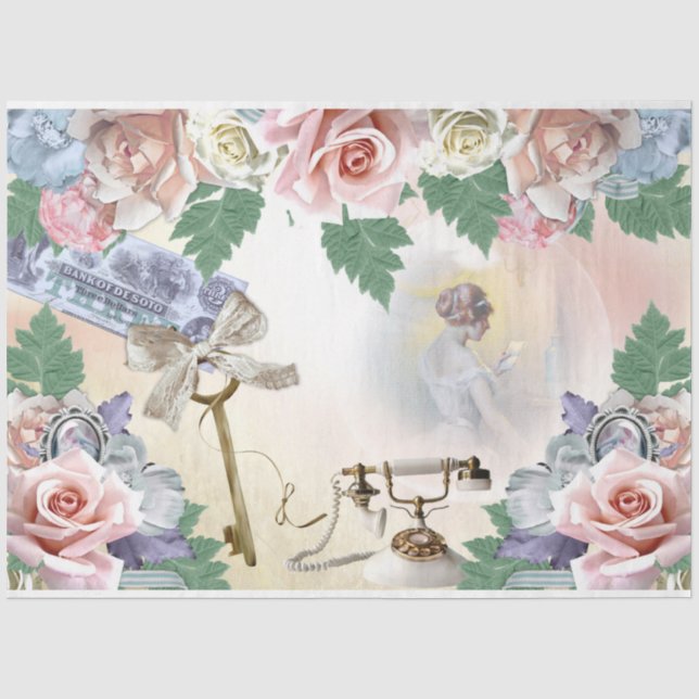 Papel De Seda Uma Série Shabby Chic Design 21 (Frente )
