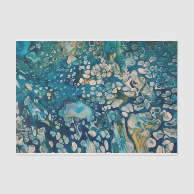 Papel De Seda Underwater Abstrato Fantasy (Frente )