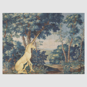 PAPEL DE SEDA UNICORN EM PAISAGEM DE TERRA, ÁRVORES, GREENERAÇÃO