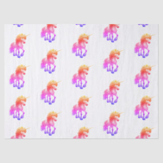 Papel De Seda Unicorn Neon Wrapping Paper Flat Sheet Set of 3