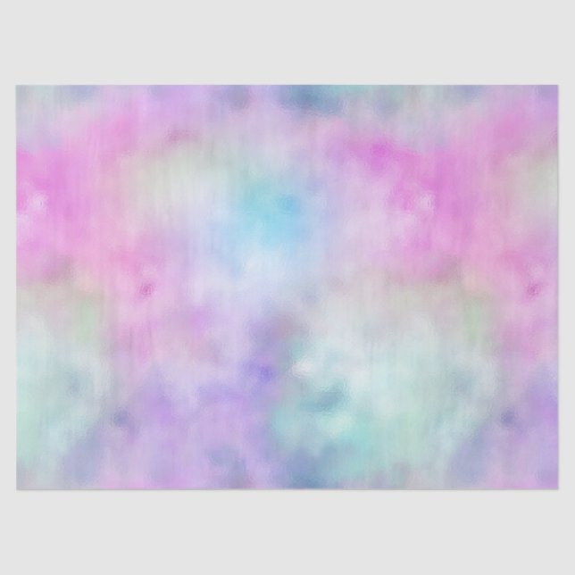 Papel De Seda Unicorn Purple Pink Aqua (Frente )