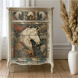 Papel De Seda Unicórnio Estilo Vitoriano Botânico William Morris