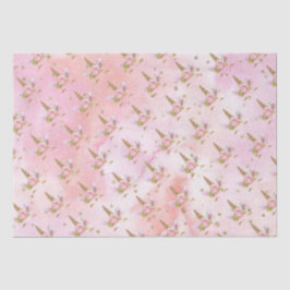 Papel De Seda Unicórnios em Bloom