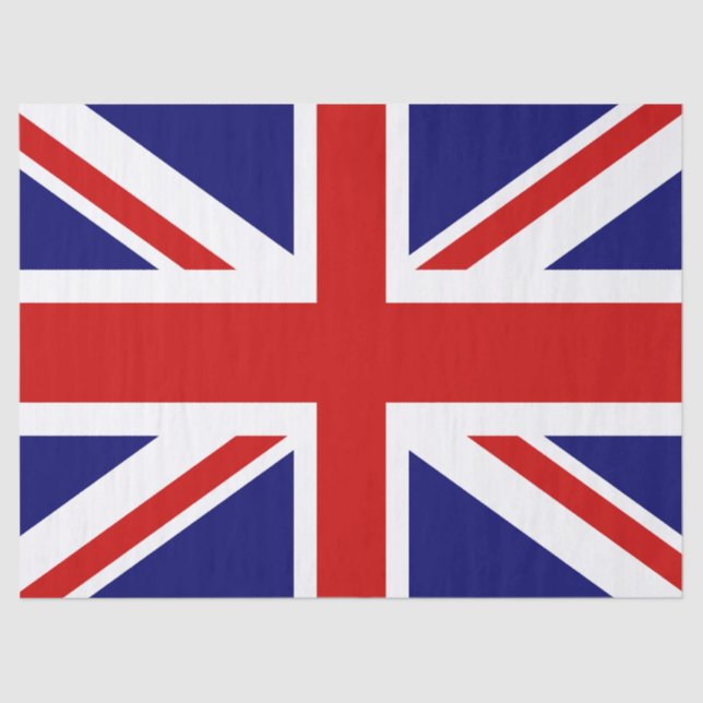 Papel De Seda Union Jack Flag do Reino Unido (Frente )