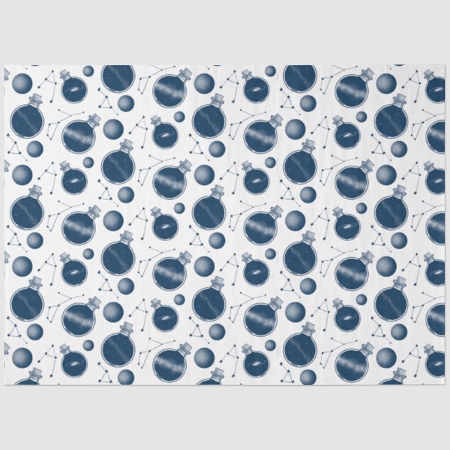 Papel De Seda Universo em uma garrafa (Frente )