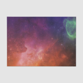 Papel De Seda Universo Nebulosa Estelar Aquarela Azul Espaço