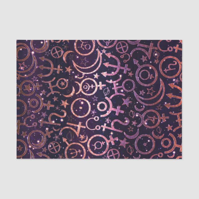 Papel De Seda Universo Planetário Espacial Planetas Brilhantes R (Frente )
