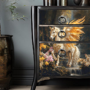 Papel De Seda Upciclismo Florestal do Ouro da Floresta Unicorn