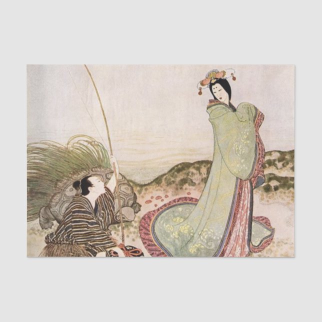 Papel De Seda “Urashima Taro” por Edmund Dulac (Frente )