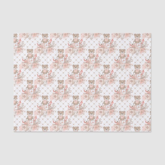 Papel De Seda Ursinhos Para Meninas (Frente )