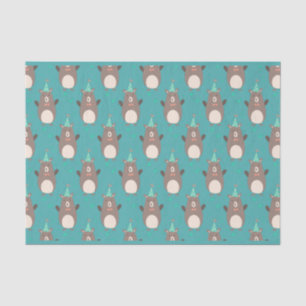 Papel De Seda Urso Bonito com Balão