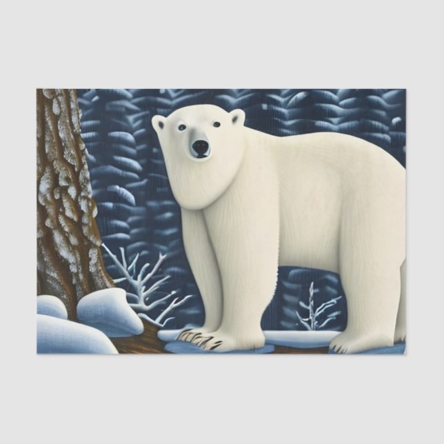 Papel De Seda Urso Branco excelente Do Norte (Frente )