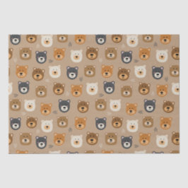 Papel De Seda Urso da floresta, crianças fofas