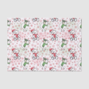 Papel De Seda Urso de pelúcia e passarinho papais noeis