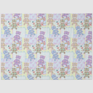 Papel De Seda Urso de pelúcia, padrão de bebê