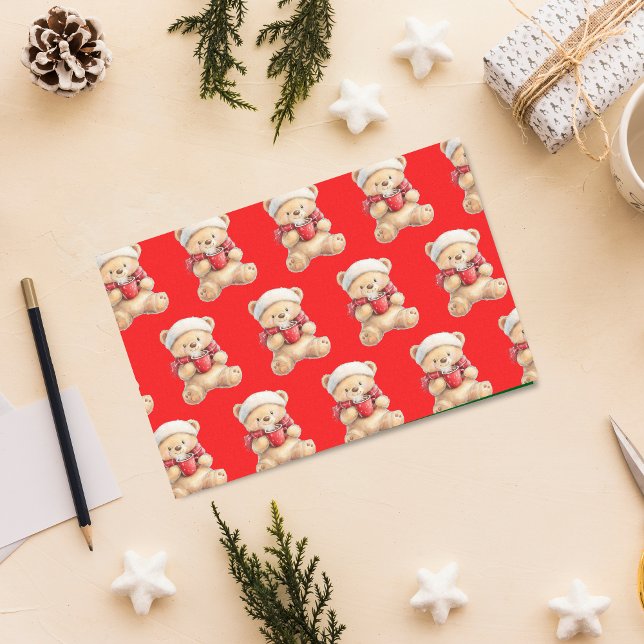 Papel De Seda Urso de Teddy de Natal (Criador carregado)