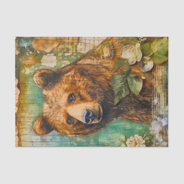 Papel De Seda Urso Diário de Lixo (Frente )