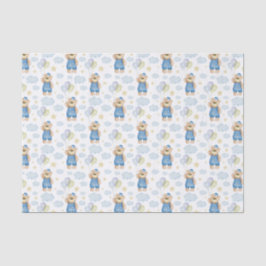 Papel De Seda Urso do Balão Náutico de Aquarela