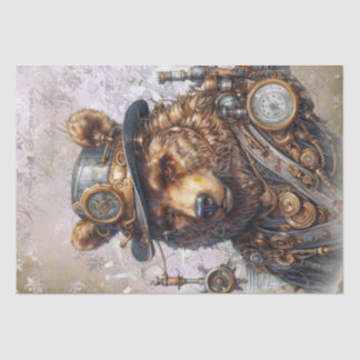 Papel De Seda Urso Grizzly Steampunk