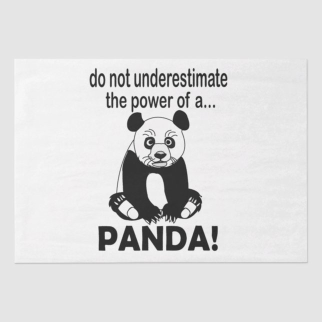 Papel De Seda Urso Panda Engraçado Panda Fofo (Frente )