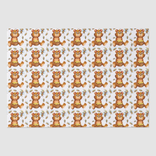 Papel De Seda Ursos Mel (Frente )