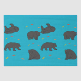 Papel De Seda Ursos Pretos