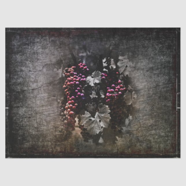 Papel De Seda Uvas Vintage (Frente )