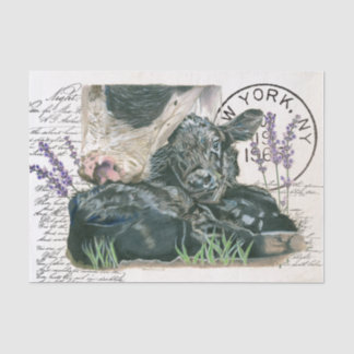 Papel De Seda Vaca de Chique de fazenda com papel-tecidos de vit