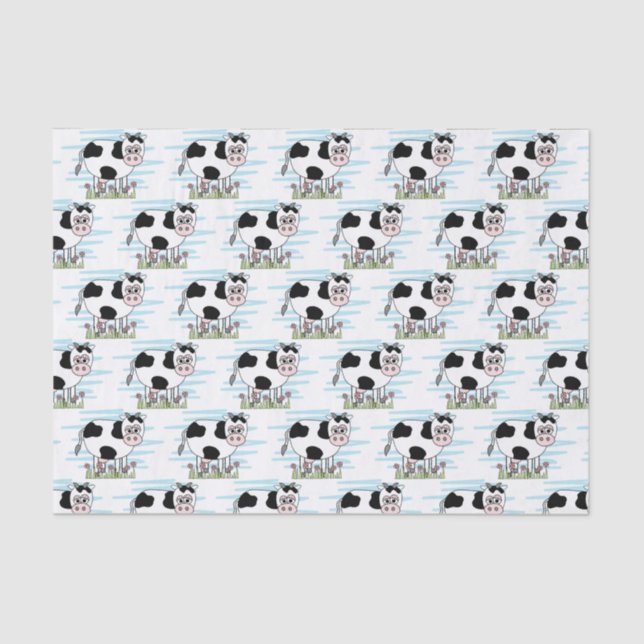 Papel De Seda Vaca de desenho (Frente )