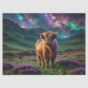Papel De Seda Vaca Highland Sob As Estrelas