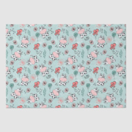 Papel De Seda Vacas de Fazenda de País Bonito