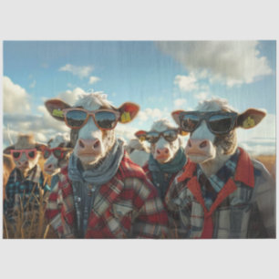 Papel De Seda Vacas Whimsical em Destaque