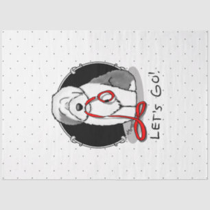 Papel De Seda Vamos Engraçado! Sheepdog Inglês (Cinza 1)